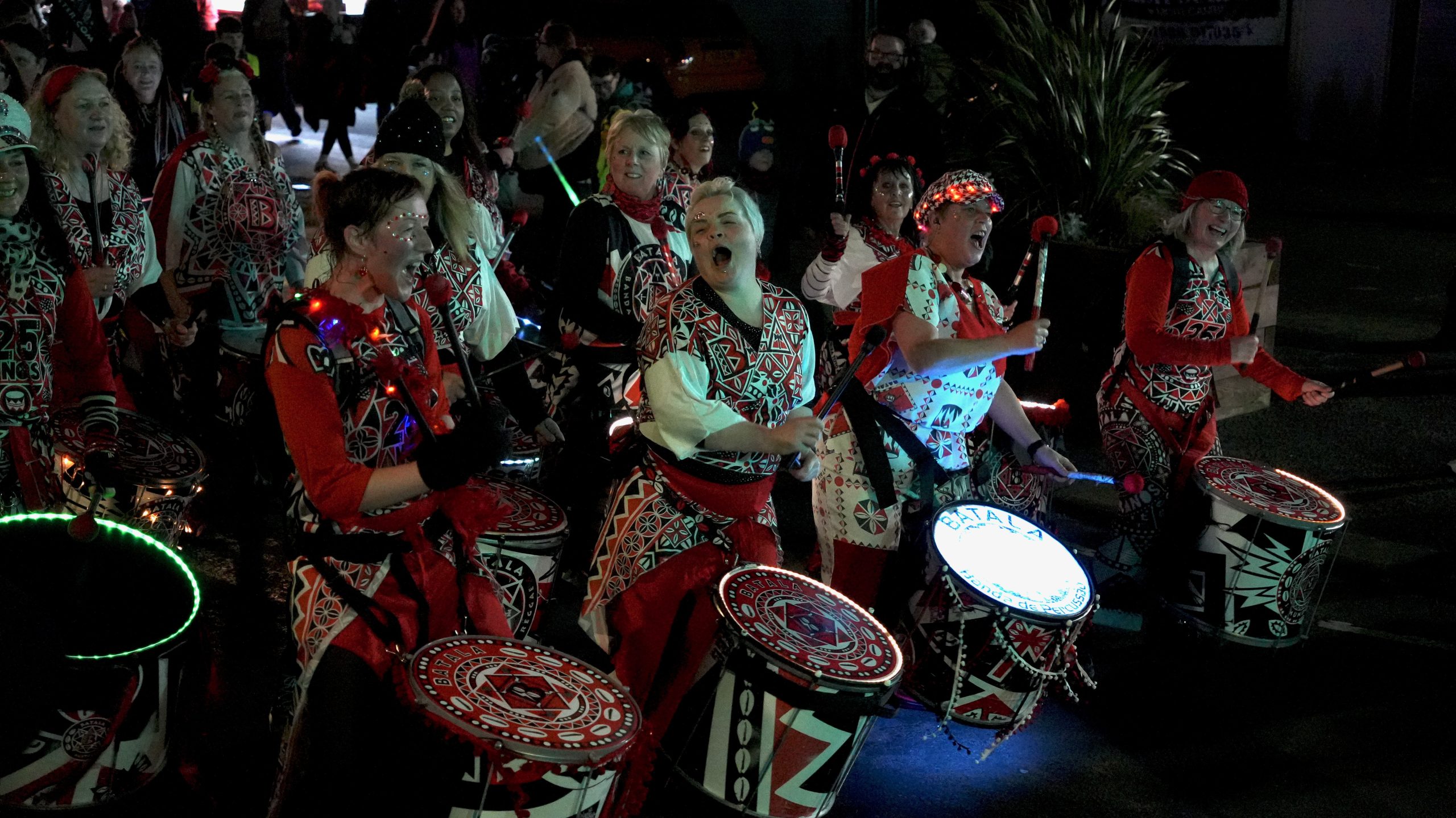 Batala Lancaster playing at Baylight Morecambe